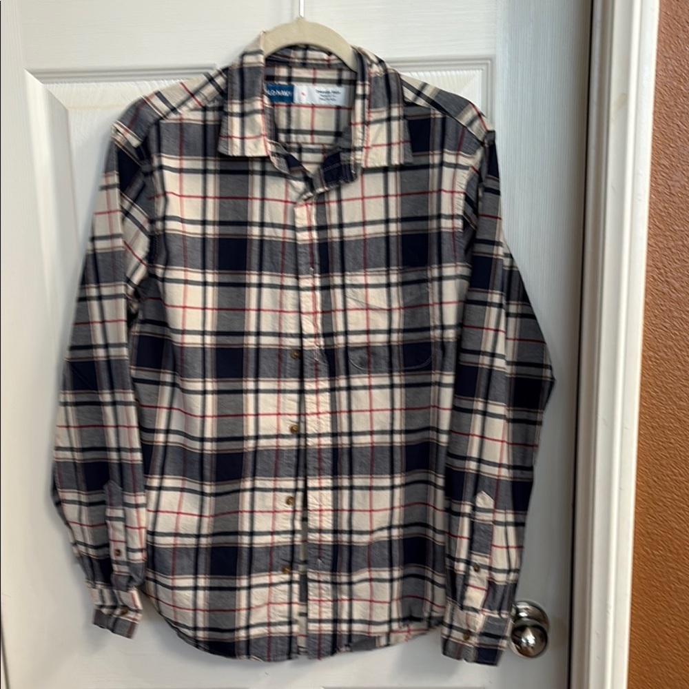 Old Navy Men's Long Sleeve Plaid Shirt